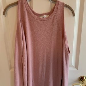 long sleeve cold shoulder shirt